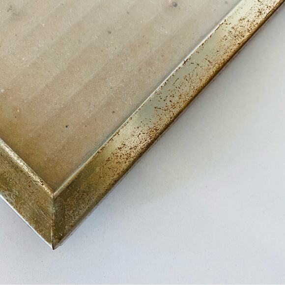 VINTAGE Antiqued Yellow Gold Basic Modern Metal Photo Picture Frame Y2K 90s - Picture 3 of 6